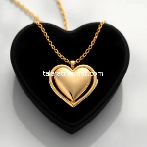 طلاجات رحمت خرید و فروش گردنبند طلا طرح قلب در مشهد